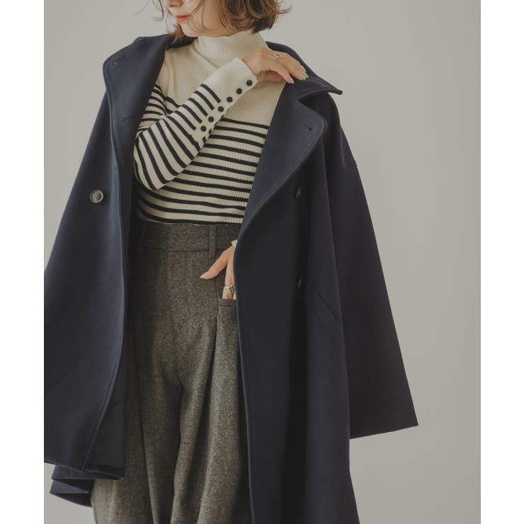 スタンドカラーミドルフレアコート 韓国 夢展望 | 夢展望 | 詳細画像18 