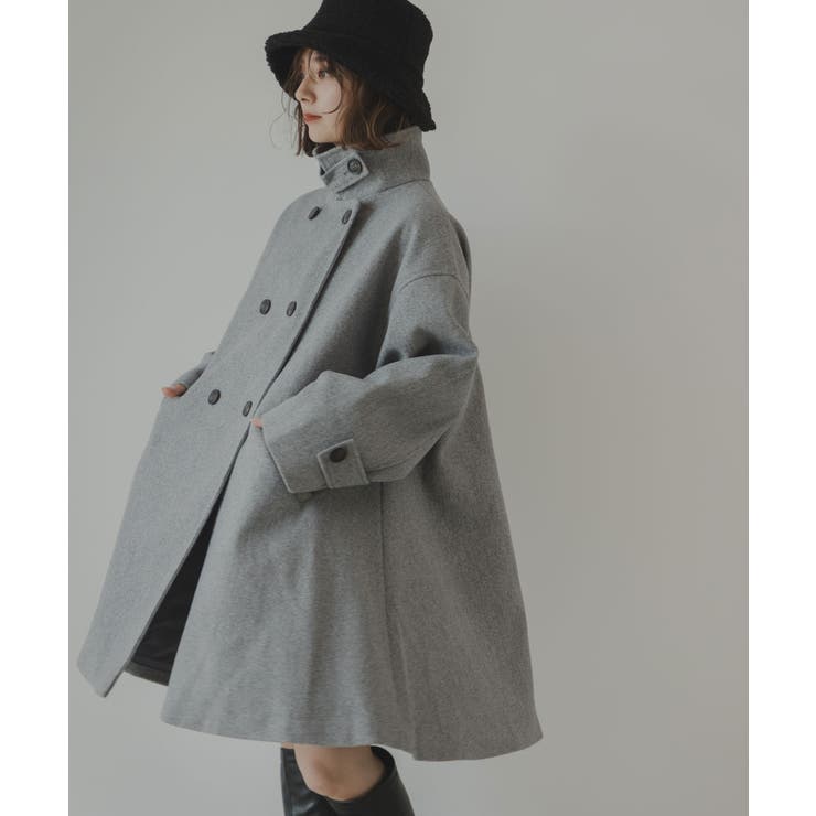 スタンドカラーミドルフレアコート 韓国 夢展望 | 夢展望 | 詳細画像34 