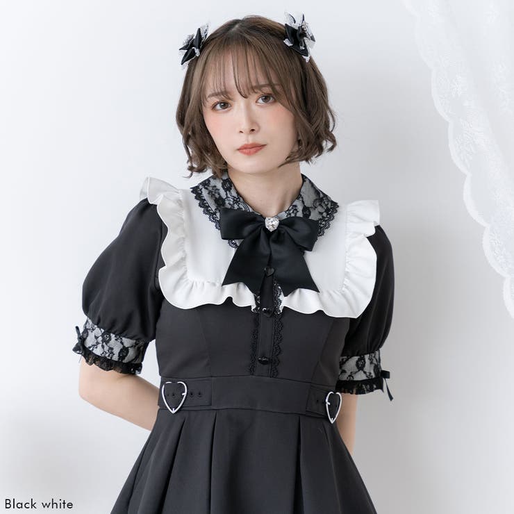 キラキラハートビジューレース2個セットリボンクリップ 量産型 地雷系 夢展望 | DearMyLove | 詳細画像18 