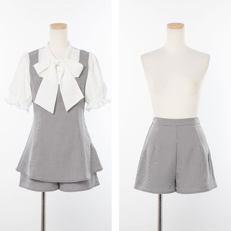 ボウタイシンプル半袖セットアップ 量産型 地雷系 夢展望 | DearMyLove | 詳細画像16 