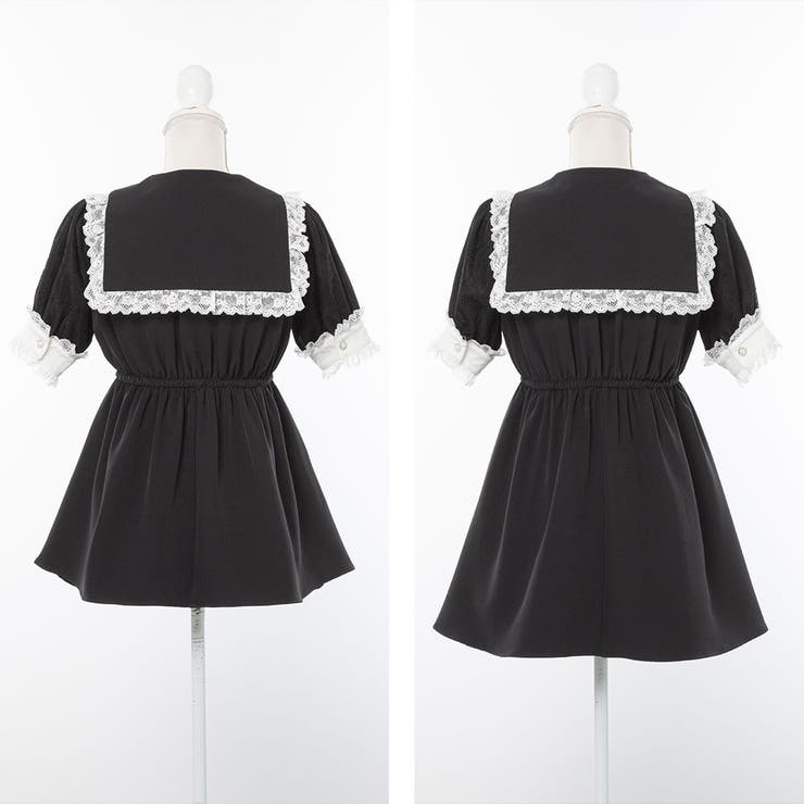 キラキラビジューテーラードレースワンピース 量産型 地雷系 夢展望 | DearMyLove | 詳細画像19 