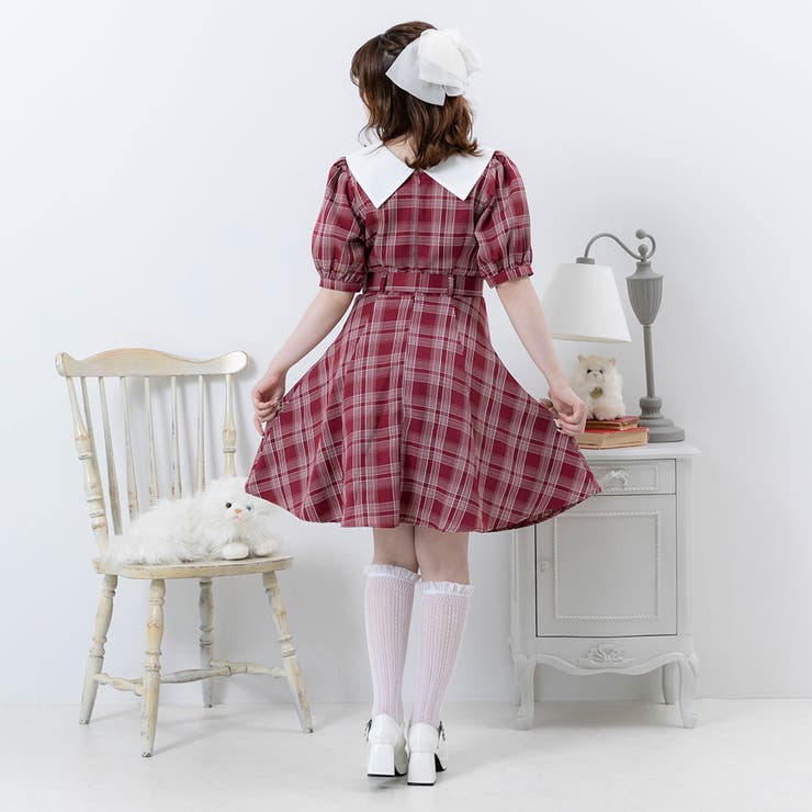 オープンカラーオトナフレンチワンピース 量産型 地雷系 夢展望 | DearMyLove | 詳細画像5 