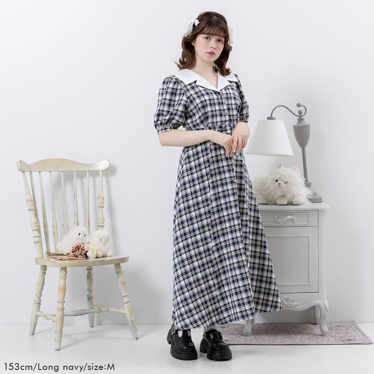 オープンカラーオトナフレンチワンピース 量産型 地雷系 夢展望 | DearMyLove | 詳細画像20 