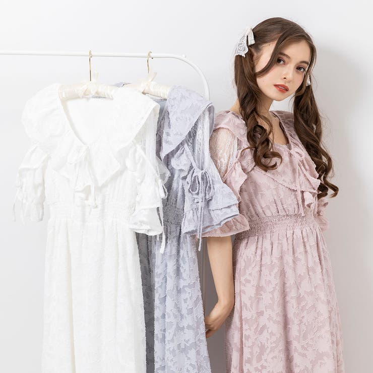 ショルダーレースモテフリルワンピース 量産型 地雷系 夢展望 | DearMyLove | 詳細画像13 