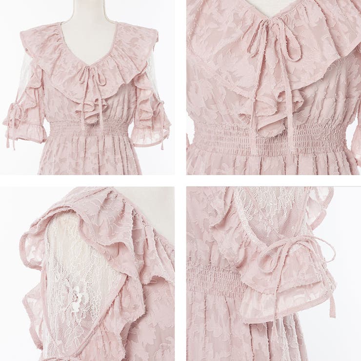 ショルダーレースモテフリルワンピース 量産型 地雷系 夢展望 | DearMyLove | 詳細画像24 