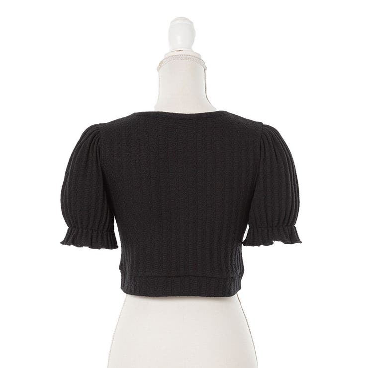 ハートボタンクロップドリブカーディガントップス 量産型 地雷系 夢展望 | DearMyLove | 詳細画像43 