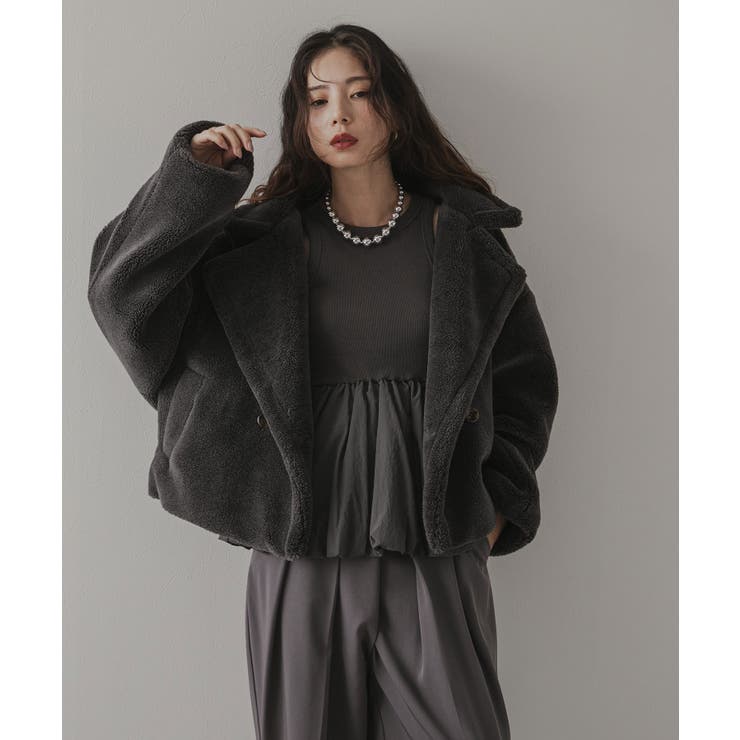 テディベアショートコート 韓国 夢展望[品番：YU000047683]｜夢展望