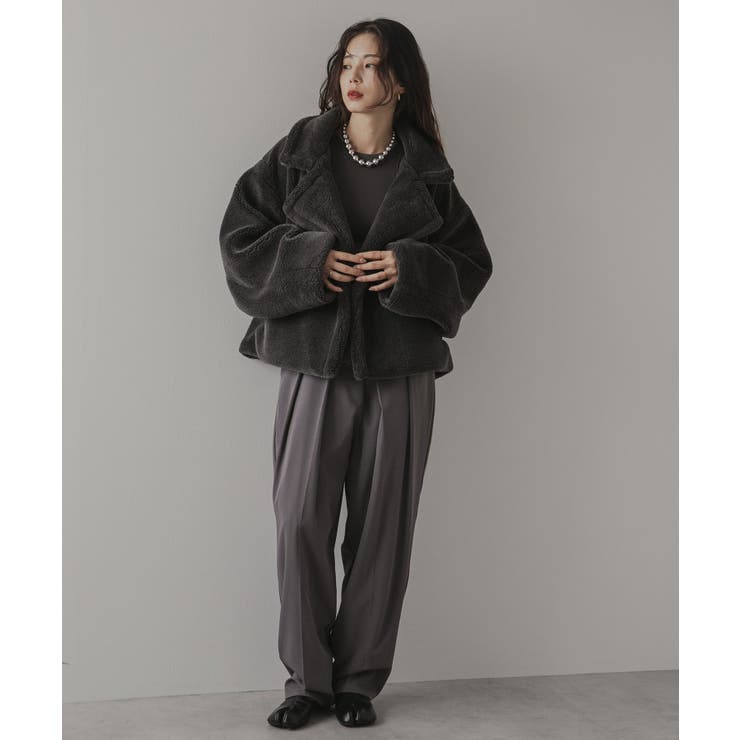 センソユニコ io comme io ブラウン系 モコモコジャケットコートテディ M07488EW000591_thumb.jpg