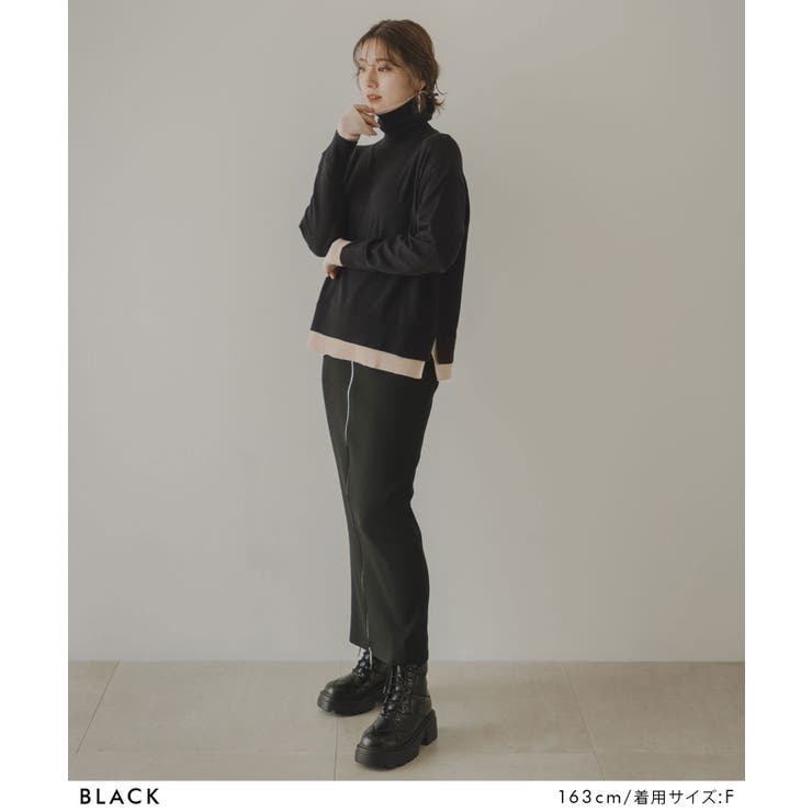 配色レイヤードタートルニット 韓国 夢展望 | 夢展望 | 詳細画像17 