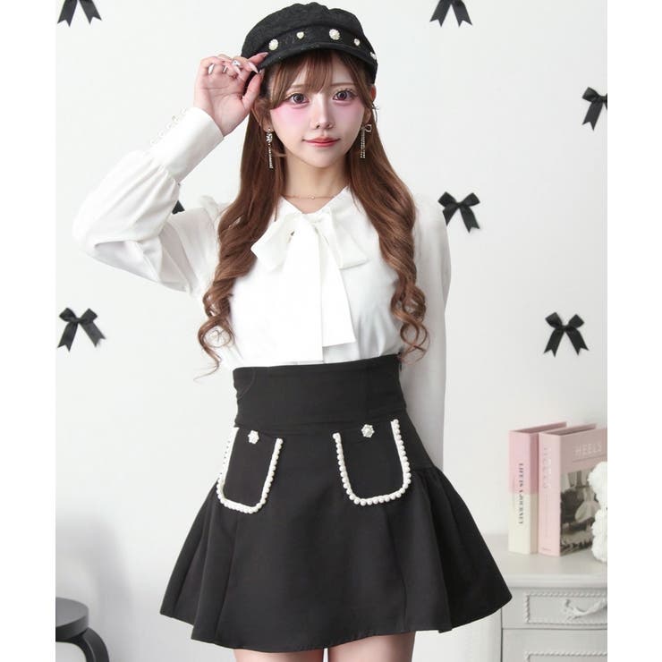 ポケットパールフレアスカート 量産型 地雷系 夢展望 | DearMyLove | 詳細画像2 