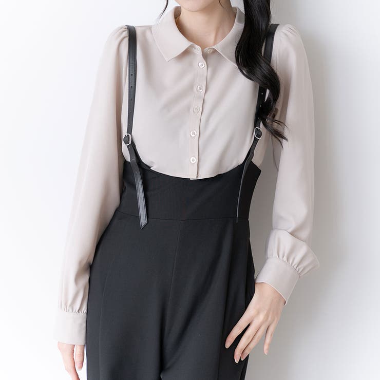 フリルサスペンダーワイドパンツ 量産型 地雷系 夢展望 | DearMyLove | 詳細画像13 