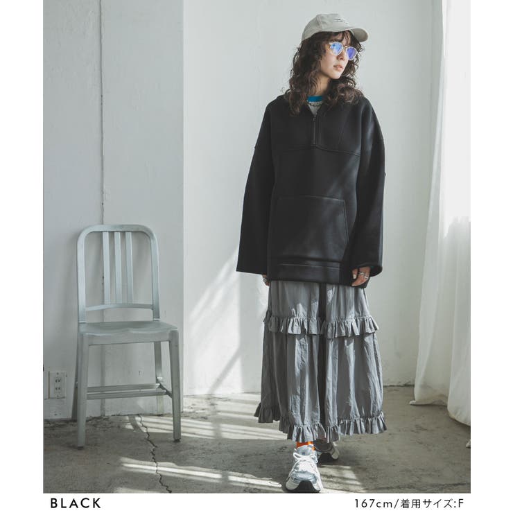 ボンディングハーフジップパーカー 韓国 夢展望 | 夢展望 | 詳細画像16 
