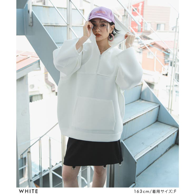 ボンディングハーフジップパーカー 韓国 夢展望 | 夢展望 | 詳細画像33 