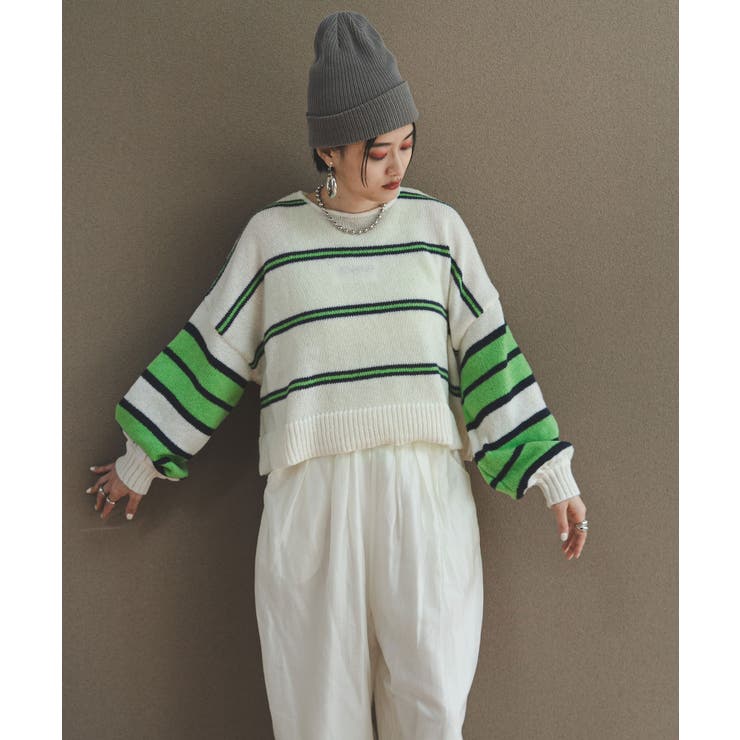 ボーダークロップドニット 韓国 夢展望 bohmal(ボマール) | 夢展望 | 詳細画像18 