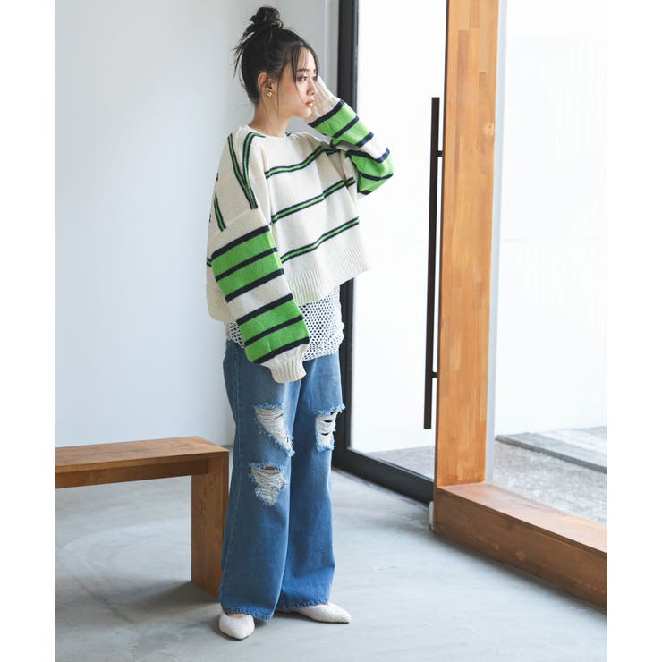 ボーダークロップドニット 韓国 夢展望 bohmal(ボマール) | 夢展望 | 詳細画像32 