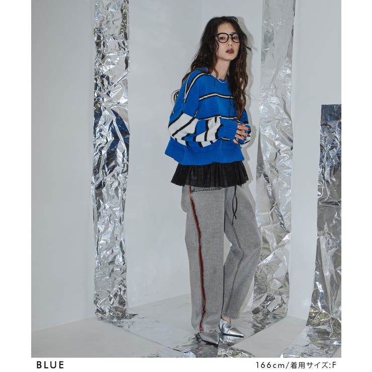 ボーダークロップドニット 韓国 夢展望 | 夢展望 | 詳細画像16 