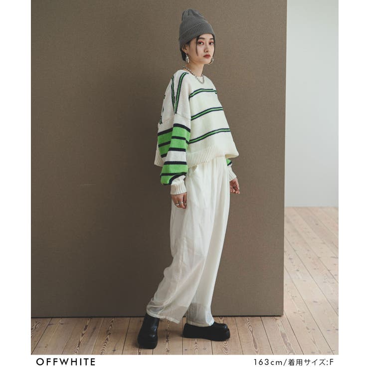 ボーダークロップドニット 韓国 夢展望 | 夢展望 | 詳細画像21 