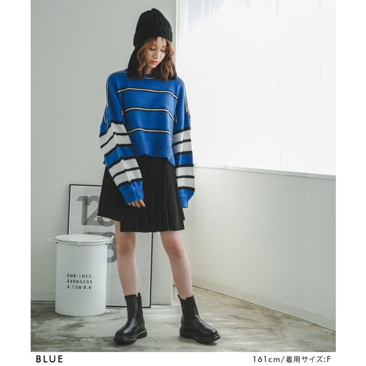 ボーダークロップドニット 韓国 夢展望 | 夢展望 | 詳細画像29 