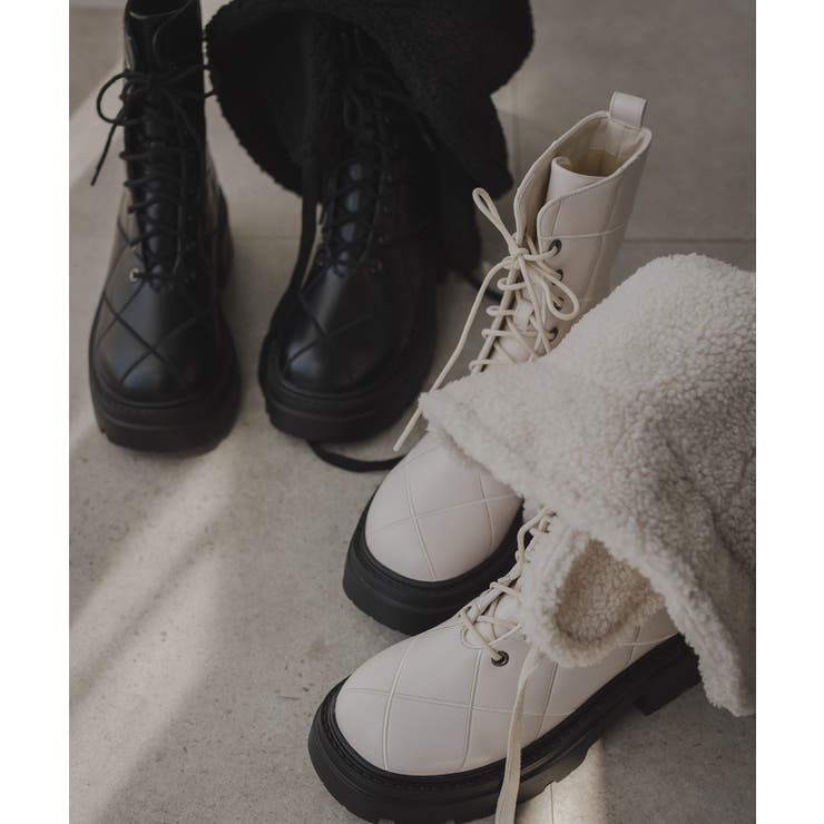 キルティングレースアップブーツ 韓国 夢展望 | 夢展望 | 詳細画像3 