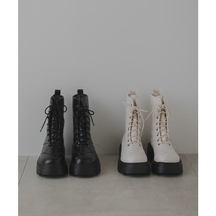 キルティングレースアップブーツ 韓国 夢展望 | 夢展望 | 詳細画像4 