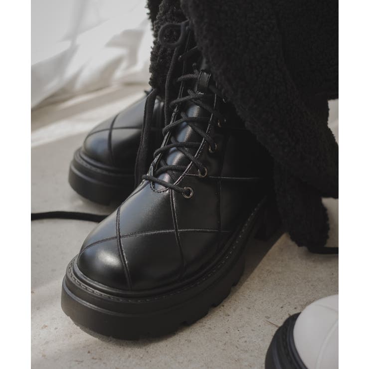 キルティングレースアップブーツ 韓国 夢展望 | 夢展望 | 詳細画像9 