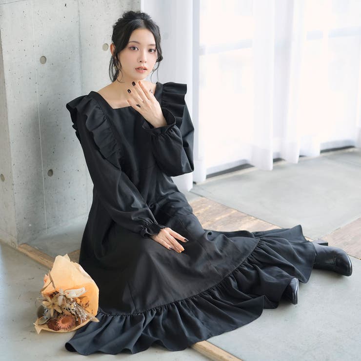 ドローストリング タンクトップ ワンピース リボン 韓国 綺麗め バックリボンマキシワンピース 韓国 夢展望[品番:YU000046765