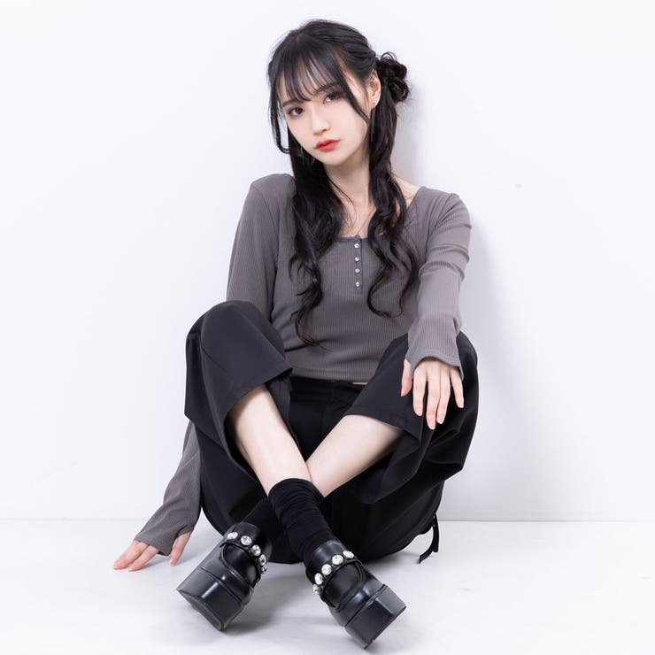 ラウンドホールカットソー 量産型 地雷系 夢展望 | DearMyLove | 詳細画像12 