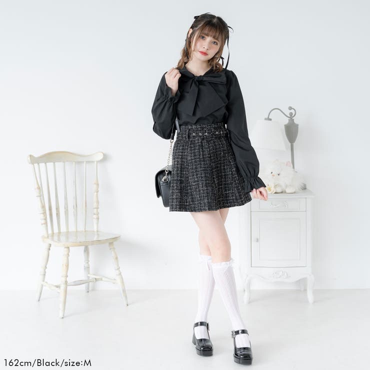 シンプルボウタイシャツブラウス #シワになりにくい 量産型 地雷系 夢展望 | DearMyLove | 詳細画像10 