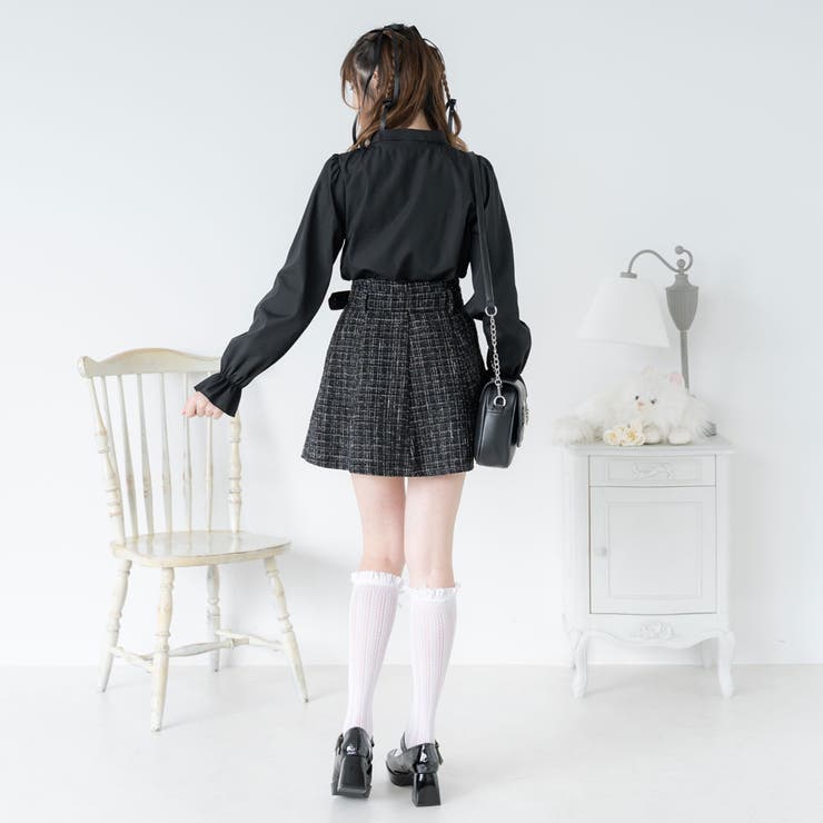 シンプルボウタイシャツブラウス #シワになりにくい 量産型 地雷系 夢展望 | DearMyLove | 詳細画像11 