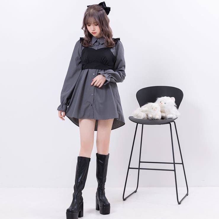 バックリボンフリルビスチェ 量産型 地雷系 夢展望 | DearMyLove | 詳細画像13 