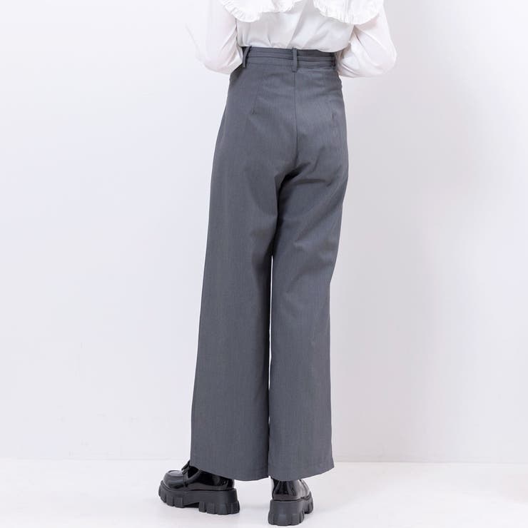 リボンベルト付シンプルタックワイドパンツ 量産型 地雷系 夢展望 | DearMyLove | 詳細画像6 