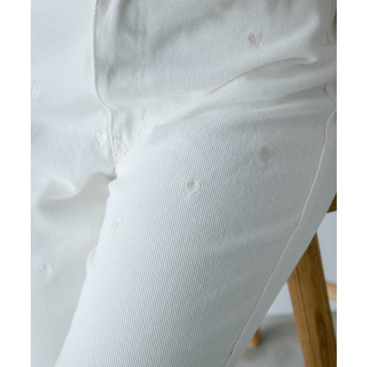 ハート刺繍テーパードデニムパンツ 韓国 夢展望 | 夢展望 | 詳細画像4 