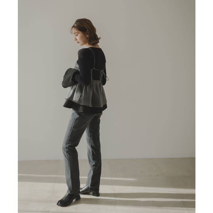 ハート刺繍テーパードデニムパンツ 韓国 夢展望 | 夢展望 | 詳細画像18 