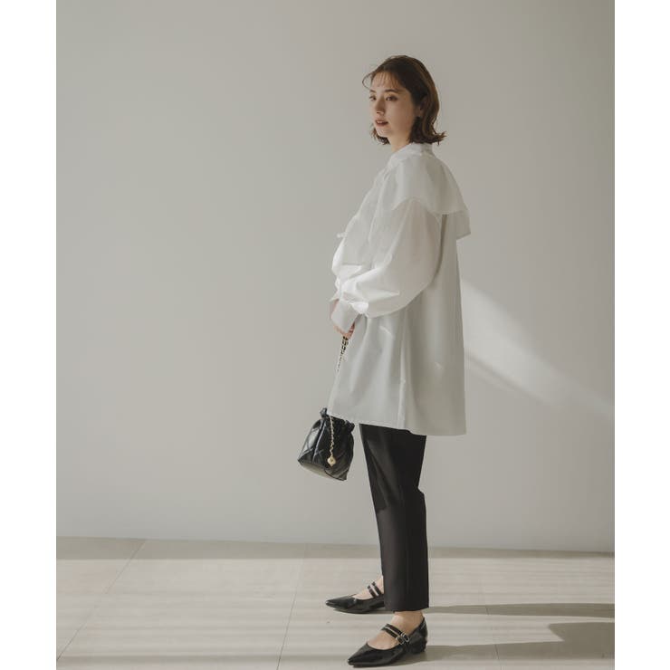 フリルサッシュ付ブロードシャツ 韓国 夢展望 | 夢展望 | 詳細画像4 