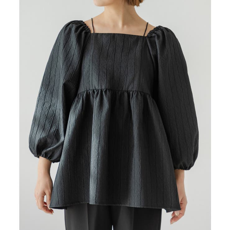 2WAYジャガードオフショルブラウス 韓国 夢展望 | 夢展望 | 詳細画像42 