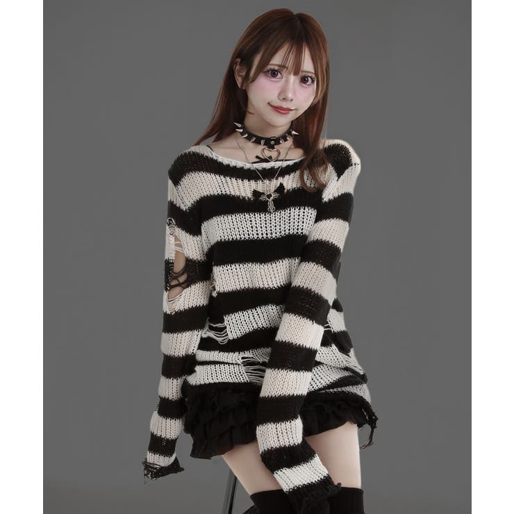 サブジラ系定番ボーダーニット 韓国 夢展望 | 夢展望 | 詳細画像2 