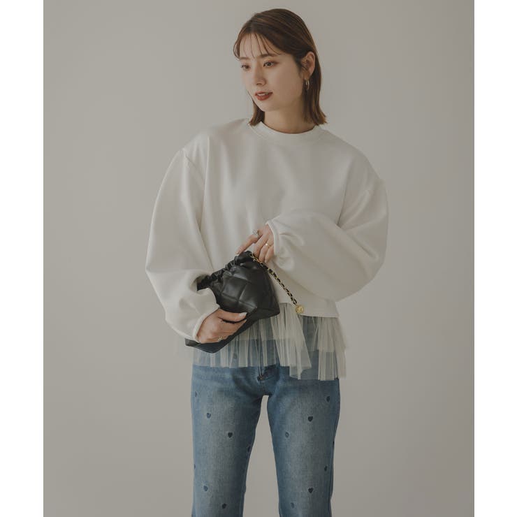 チュールフリルドッキングプルオーバー 韓国 夢展望 | 夢展望 | 詳細画像3 