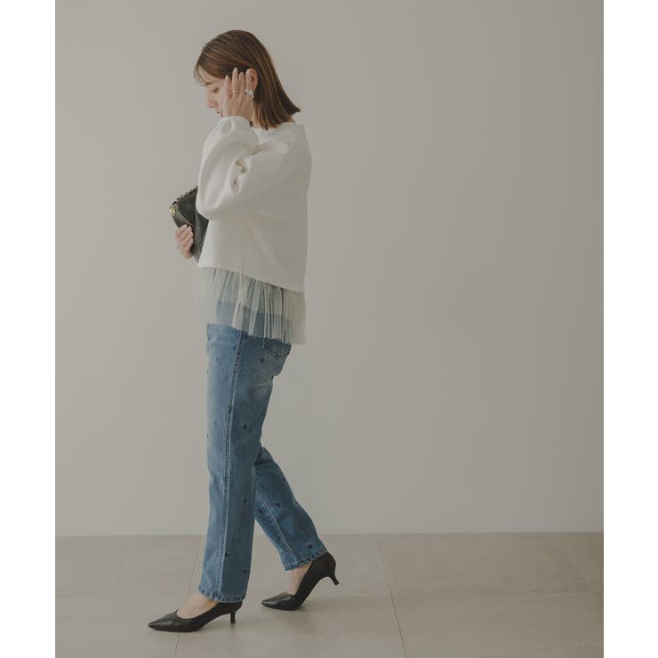 チュールフリルドッキングプルオーバー 韓国 夢展望 | 夢展望 | 詳細画像4 