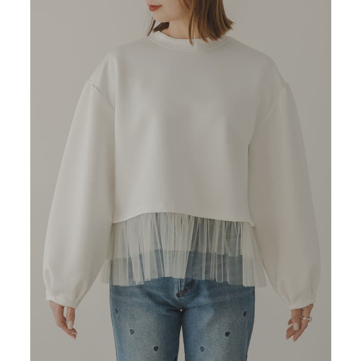 チュールフリルドッキングプルオーバー 韓国 夢展望 | 夢展望 | 詳細画像17 