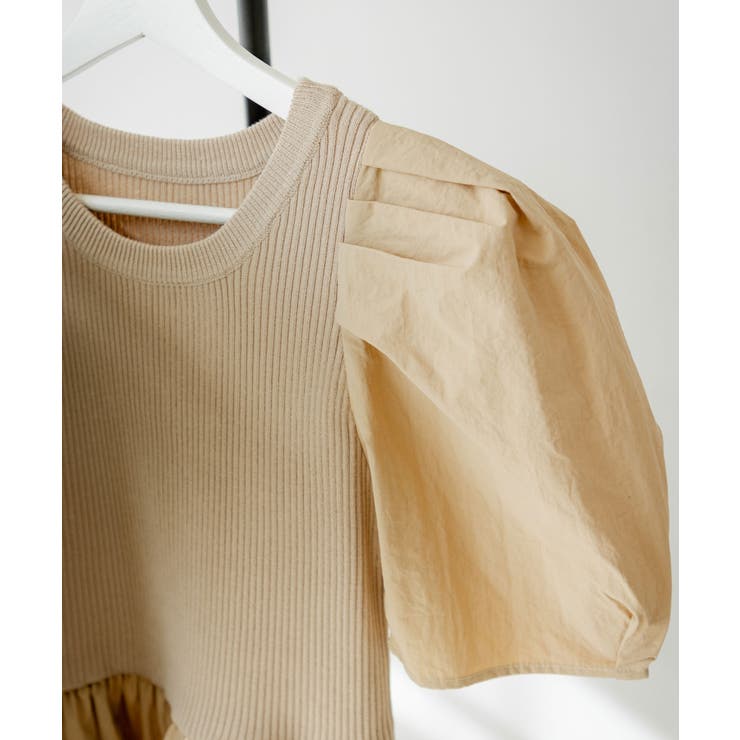 ボリュームスリーブドッキングワンピース 韓国 夢展望 | 夢展望 | 詳細画像17 