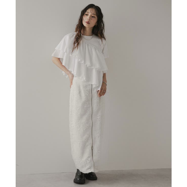 アシンメトリーフリルTシャツ 韓国 夢展望 | 夢展望 | 詳細画像3 