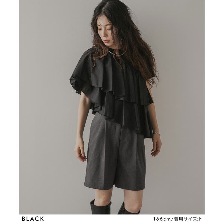 アシンメトリーフリルTシャツ 韓国 夢展望 | 夢展望 | 詳細画像5 