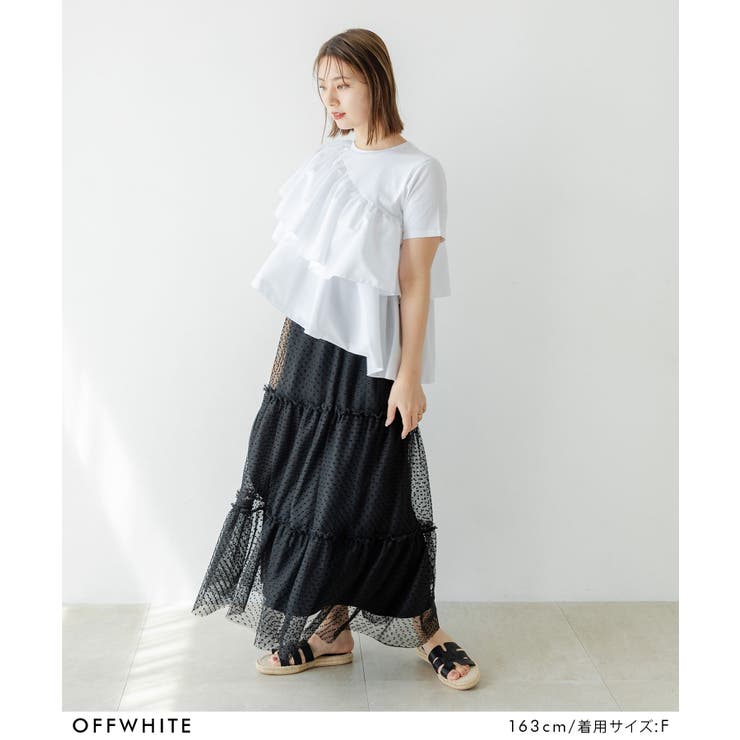 アシンメトリーフリルTシャツ 韓国 夢展望 | 夢展望 | 詳細画像9 