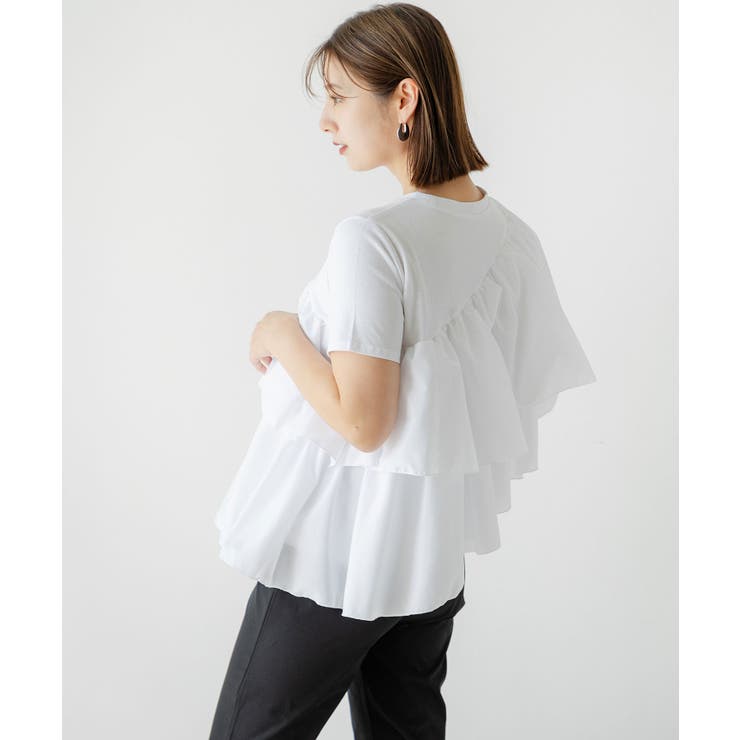 アシンメトリーフリルTシャツ 韓国 夢展望 | 夢展望 | 詳細画像12 