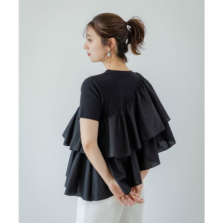 アシンメトリーフリルTシャツ 韓国 夢展望 | 夢展望 | 詳細画像16 