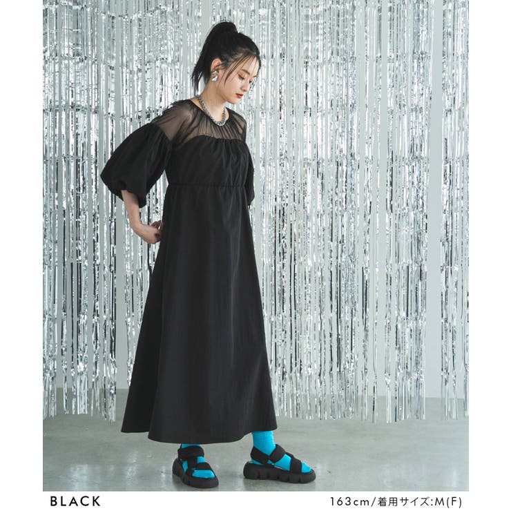 タフタ×チュールドッキングワンピース 韓国 夢展望 bohmal(ボマール) | 夢展望 | 詳細画像2 