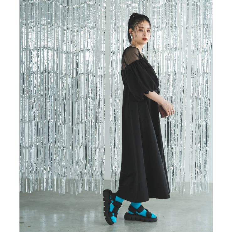 タフタ×チュールドッキングワンピース 韓国 夢展望 bohmal(ボマール) | 夢展望 | 詳細画像3 