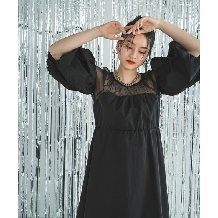 タフタ×チュールドッキングワンピース 韓国 夢展望 bohmal(ボマール) | 夢展望 | 詳細画像5 