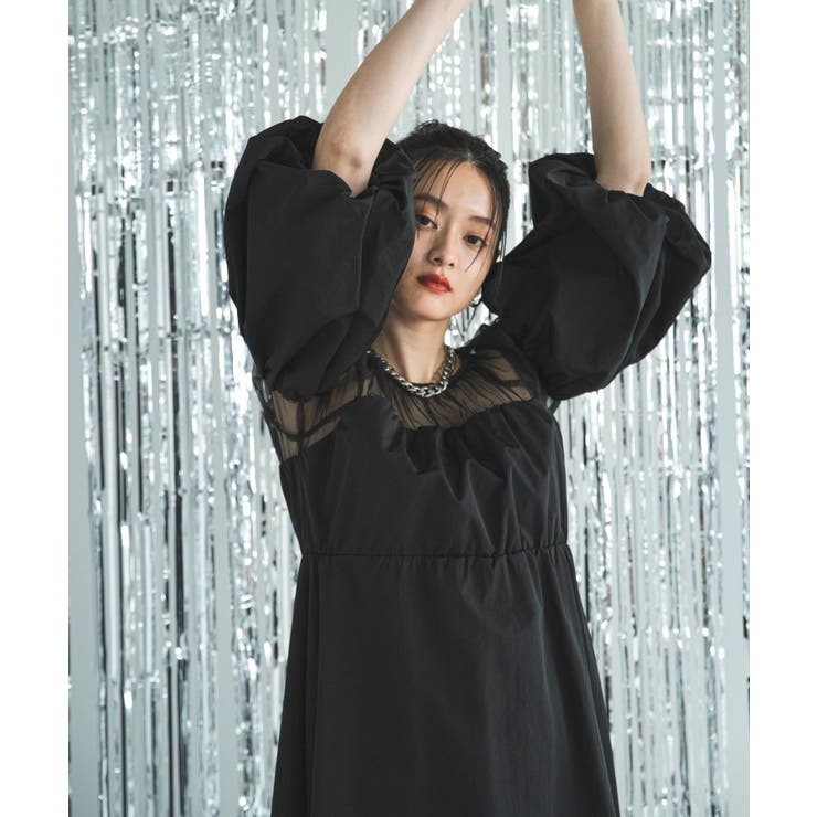 タフタ×チュールドッキングワンピース 韓国 夢展望 bohmal(ボマール) | 夢展望 | 詳細画像6 