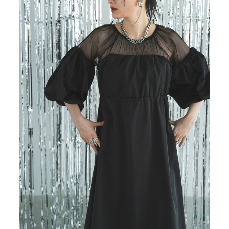 タフタ×チュールドッキングワンピース 韓国 夢展望 bohmal(ボマール) | 夢展望 | 詳細画像10 